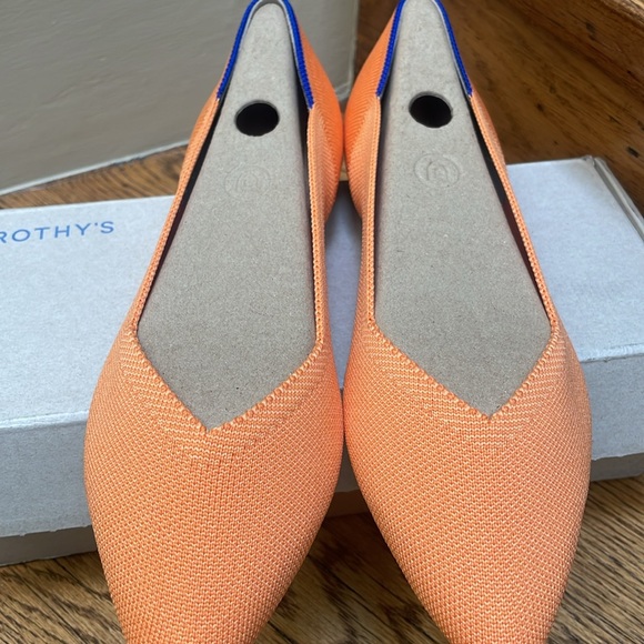 Rothy's Shoes - Rothy’s pointed toe flats tangerine, 9 1/2 NWT